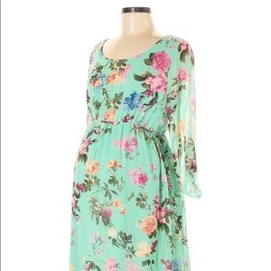 Mint green maternity dress (sz L)